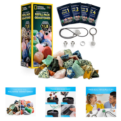 Gemstone tumbler refill kit - gemstone,