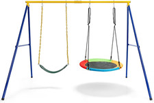 Kids Double Swing Set, A-Frame