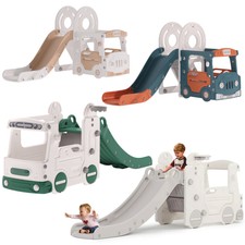 Toddler Climber Slide Set Kids Garden Outdoor Indoor Playground Baby Driving Toy