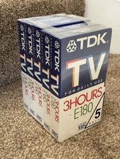TDK TV180 VHS Blank Tapes Pack