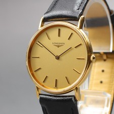 [Exc+5] Vintage LONGINES Grand Classic L4.637.2 33mm Gold Dial Qz Men's Watch