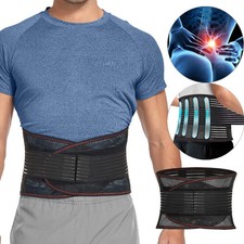 UK Back Brace for Lower Back Pain Relief Sciatica Breathable Lumbar Support Belt