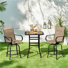 2Pcs Outdoor Bar Stools Patio