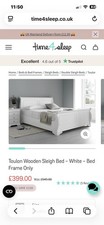Sleigh Bed White