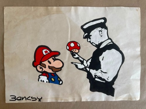 Banksy painting drawing - banksy,