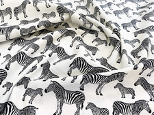 Crafts Fabrics 100% Cotton Black & White Zebra Fabric Craft Fabric Material