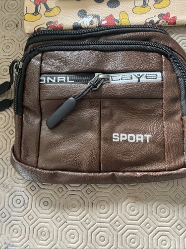 Leather men bumbag brand - men’s,