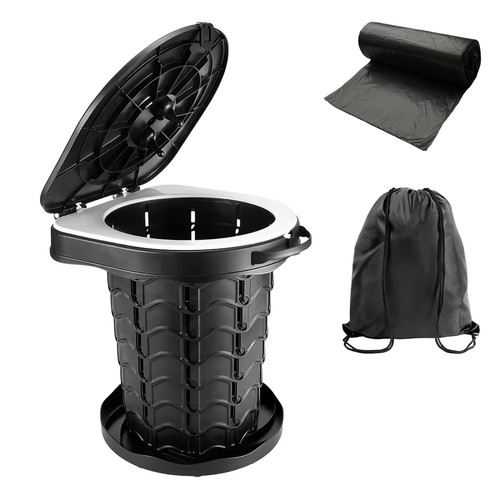 Folding camping toilet lid - toilet,