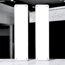 SET OF 2 Plastic Door Finger Plates White Good Quality Easy to Fit push plates 