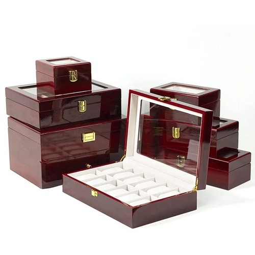 Wooden watch storage box - wooden,