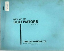 Twose Cultivators Spare Parts List 1977 8795E