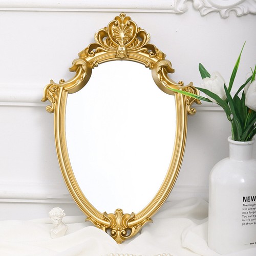 Gold ornate mirror vintage - mirror,