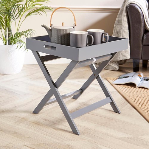 Grey folding butlers side - folding,