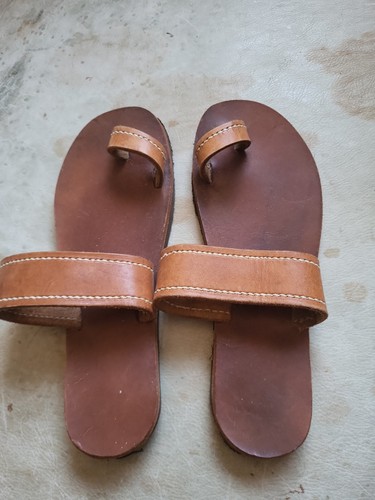 Handmade leather sandals tan - handmade,