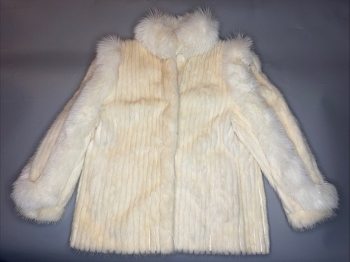Koslow mink strips white - white, fox