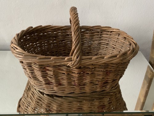 Vintage wicker shopping basket - vintage,
