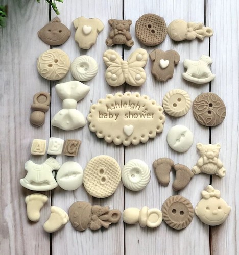 Edible neutral baby shower - baby,