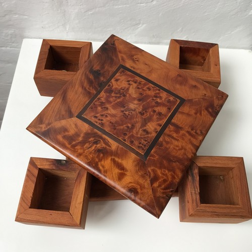 Moroccan thuya wood puzzle - wood, box