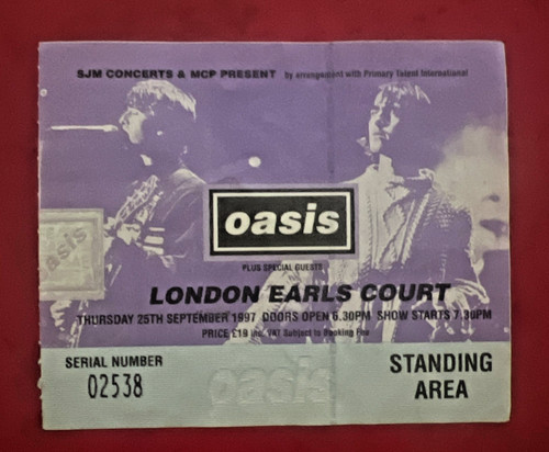 Oasis ticket london earls - ticket,