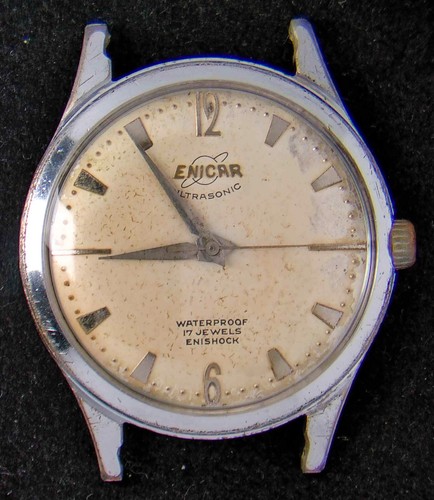Enicar ultrasonic patina dial - ultrasonic,
