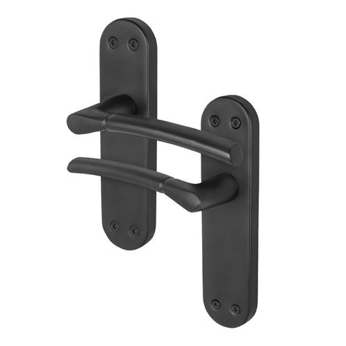 Black internal door handles - black, on