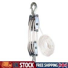 49ft Rope Pulley Hoist 1100 LB