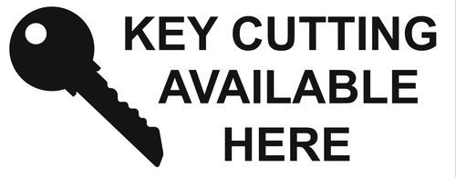Key cutting service available - service,
