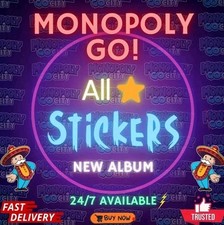 Monopoly_Stickers_Go! 1⭐- 6⭐ (All Stickers Available) CHEAPEST?SUPER FAST⚡  