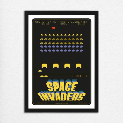 Space invaders arcade game - arcade,