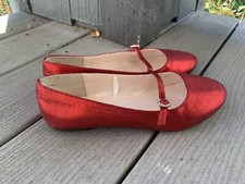 Childrens Place Girls Dorothy Wizard of Oz Ruby Red Ballet Flats Size 4