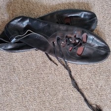 Scottish Highland Dance Shoes UK12 Black Leather (Upper And Soles)