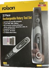 Rolson Cordless Rotary Tool Set 59250 USB Rechargeable 32 Piece Accessories Set