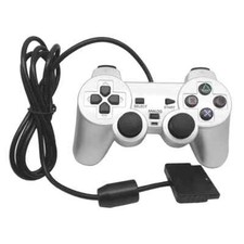 Silver Controller For Sony Playstation 2 PS2 Console