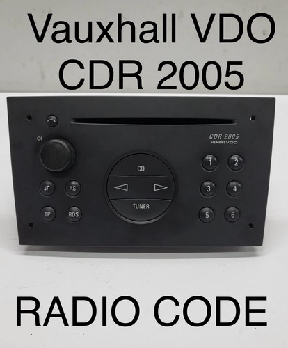 Vauxhall vdo cdr 2005 radio - vdo,
