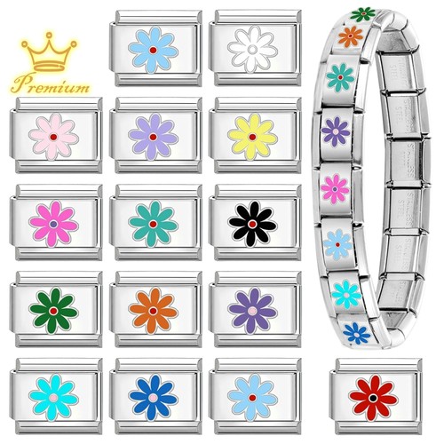 Floral italian charms fits - floral,