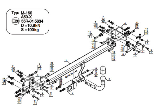 Swan neck tow bar - swan,