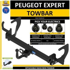 Tow Bar Detachable for Peugeot Expert Van 2016on Swan Neck Pick Your Electrics