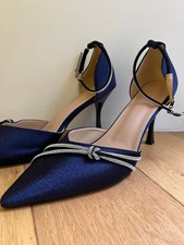 Elegant Navy satin & diamante