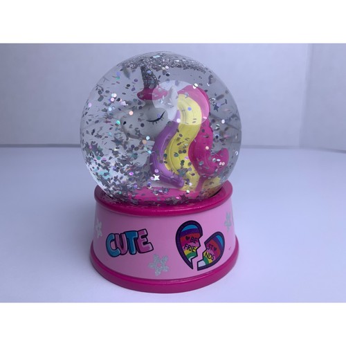 Y2k unicorn snow globe glitter - snow,