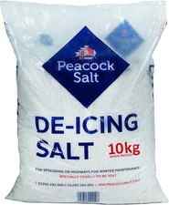 De - Icing White Rock Salt 10kg Snow Ice Winter Road Driveway Paths Gritting