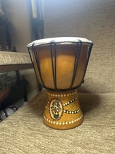 Djembe Percussion Wooden Drum Hand Painted bace 
