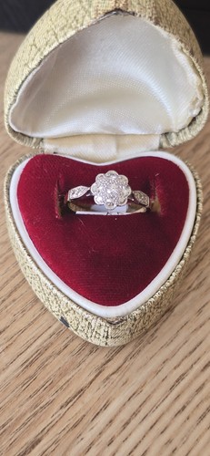 Antique diamond ring 18ct - antique,