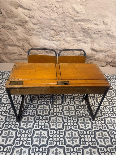 Vintage school double - double, desk