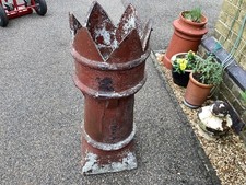 Salt Glazed chimney pot for garden Old With Crusty Flaking Paint