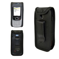 caseroxx Leather-Case with belt clip for Nokia 2323 und 2330 Classic in black ma
