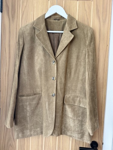Vintage tan faux - faux, blazer