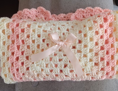 Handmade crochet baby pram - handmade,