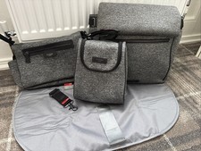 Storksak St James Scuba Grey                   Changing bag Set and Stroller Bag