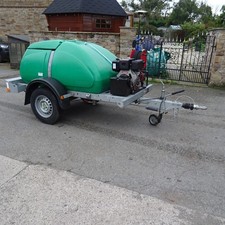 £3950+Vat  WESTERN PRESSURE WASHER WATER BOWSER 1100L Yanmar Diesel 3000psi