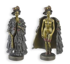 Erotic bronze sculpture of a